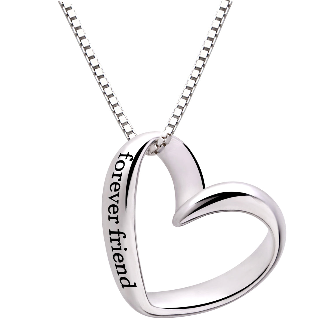 ALOV Jewelry Halskette mit Herz-Anhänger aus Sterlingsilber für immer Freund