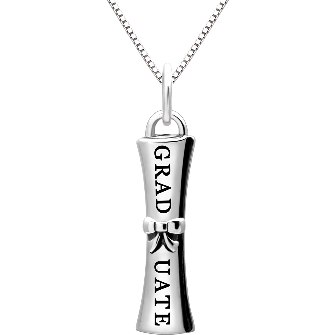 ALOV Jewelry Sterlingsilber-Halskette mit Abschlussdiplom-Anhänger