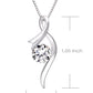 ALOV Jewelry Sterling Silver "Forever Love" Cubic Zirconia Pendant Necklace
