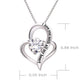 ALOV Jewelry Halskette aus Sterlingsilber mit der Aufschrift „Ich liebe dich von ganzem Herzen“.