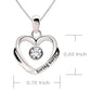 ALOV 珠宝纯银护士帽爱心护士方晶锆石吊坠项链