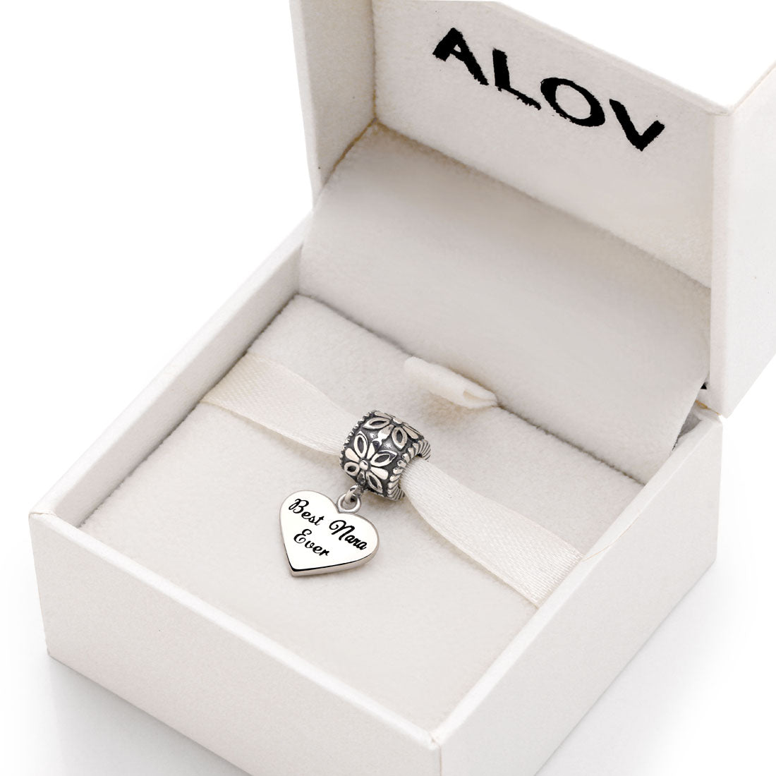 ALOV 纯银“Best Nana Ever”吊饰珠