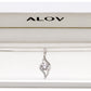 ALOV Jewelry Sterling Silver "always my mother Forever my friend" Love Cubic Zirconia Pendant Necklace
