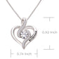 ALOV 珠宝纯银伴娘立方氧化锆吊坠项链