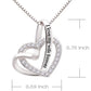 ALOV Jewelry Sterlingsilber-Halskette „Ich liebe meine Frau für immer“ mit Liebesherz und kubischem Zirkonia