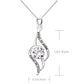 ALOV Jewelry Sterling Silver "always my mother Forever my friend" Love Cubic Zirconia Pendant Necklace