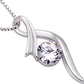 ALOV Jewelry Sterling Silver "Forever Love" Cubic Zirconia Pendant Necklace