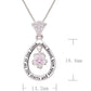 ALOV Jewelry Sterling Silver "every day of my life starts and ends with loving you" Love Cubic Zirconia Pendant Necklace