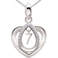 ALOV 珠宝纯银幸运数字周年纪念数字爱心方晶锆石吊坠项链