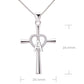 ALOV 珠宝纯银首字母字母爱心十字方晶锆石吊坠项链