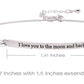 ALOV Jewelry Kettenarmband aus Sterlingsilber mit der Aufschrift „I love you to the Moon and back“.