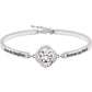 ALOV Jewelry Sterling Silver "always my daughter forever my friend" Cubic Zirconia Bracelet