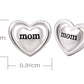 ALOV 珠宝纯银“妈妈”爱心耳钉