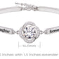 ALOV Jewelry Sterling Silver "always my daughter forever my friend" Cubic Zirconia Bracelet
