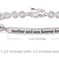 ALOV Jewelry Sterling Silver "mother and son forever love" Cubic Zirconia Bracelet