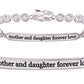 ALOV Jewelry Sterling Silver "mother and daughter forever love" Cubic Zirconia Bracelet