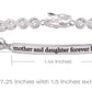 ALOV Jewelry Sterling Silver "mother and daughter forever love" Cubic Zirconia Bracelet