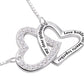ALOV Sterling Silver "my dear girlfriend love holds our hearts together" Love Heart Cubic Zirconia Pendant Necklace