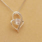 ALOV Jewelry Sterling Silver "grandma I love you forever" Love Heart Cubic Zirconia Pendant Necklace