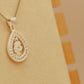ALOV Jewelry Sterling Silver Endless Love Cubic Zirconia Pendant Necklace