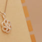 ALOV Jewelry Sterling Silver Love Peace Happiness Cubic Zirconia Pendant Necklace