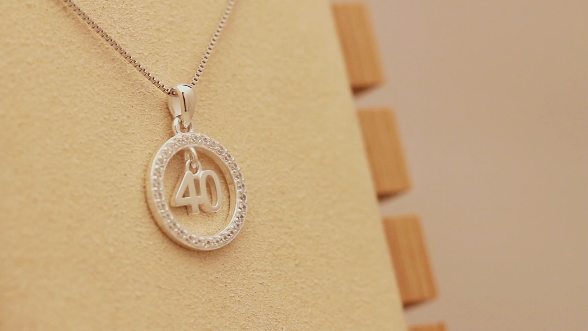 ALOV Jewelry Sterling Silver 40th Birthday Anniversary Lucky Number 40