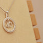 ALOV Jewelry Sterling Silver 40th Birthday Anniversary Lucky Number 40 Cubic Zirconia Pendant Necklace