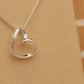 ALOV Jewelry Sterling Silver forever love Heart Pendant Necklace
