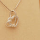 ALOV Jewelry Sterling Silver "I love my wife forever" Love Heart Cubic Zirconia Necklace