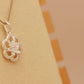 ALOV Jewelry Sterling Silver Love Peace Happiness Cubic Zirconia Pendant Necklace