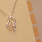 ALOV Jewelry Sterling Silver "I love you grandma to the moon and back" Love Heart Cubic Zirconia Pendant Necklace