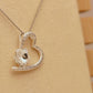 ALOV Jewelry Sterling Silver "Always my daughter forever my friend" Love Heart Crystal Cubic Zirconia Pendant Necklace
