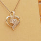 ALOV Jewelry Sterling Silver Maid of Honor Cubic Zirconia Pendant Necklace