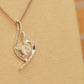 ALOV Jewelry Sterling Silver mother and daughter Cubic Zirconia Pendant Necklace