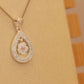 ALOV Jewelry Sterling Silver Endless Love Cubic Zirconia Pendant Necklace