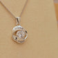 ALOV Jewelry Sterling Silver friend and sister Love Heart Cubic Zirconia Pendant Necklace