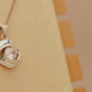 ALOV Jewelry Sterling Silver Flower Cubic Zirconia Pendant Necklace