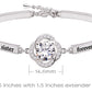 ALOV Jewelry Sterling Silver "always my sister forever my friend" Cubic Zirconia Bracelet