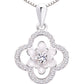 ALOV 珠宝纯银四叶草立方氧化锆吊坠项链